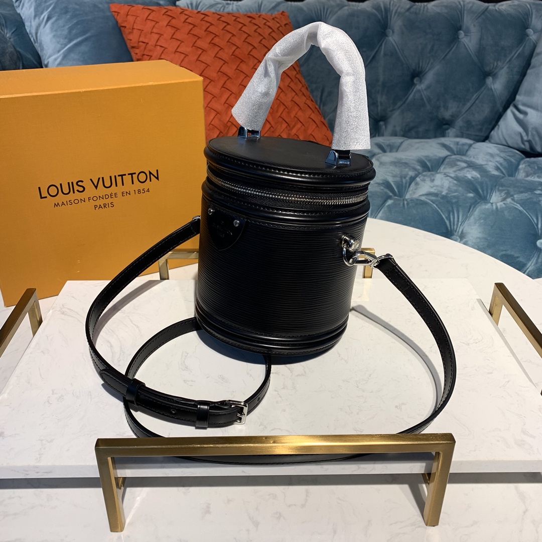 Louis Vuitton CANNES Epi Leather Case Handbag M52226 Black